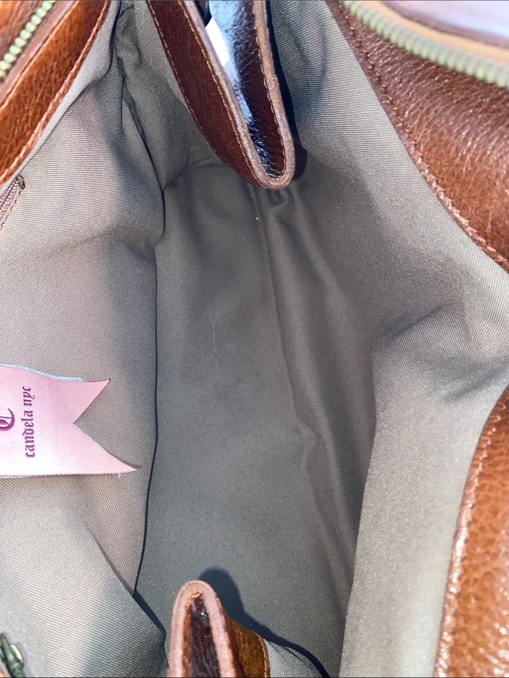 Candela brown leather shoulder bag satchel